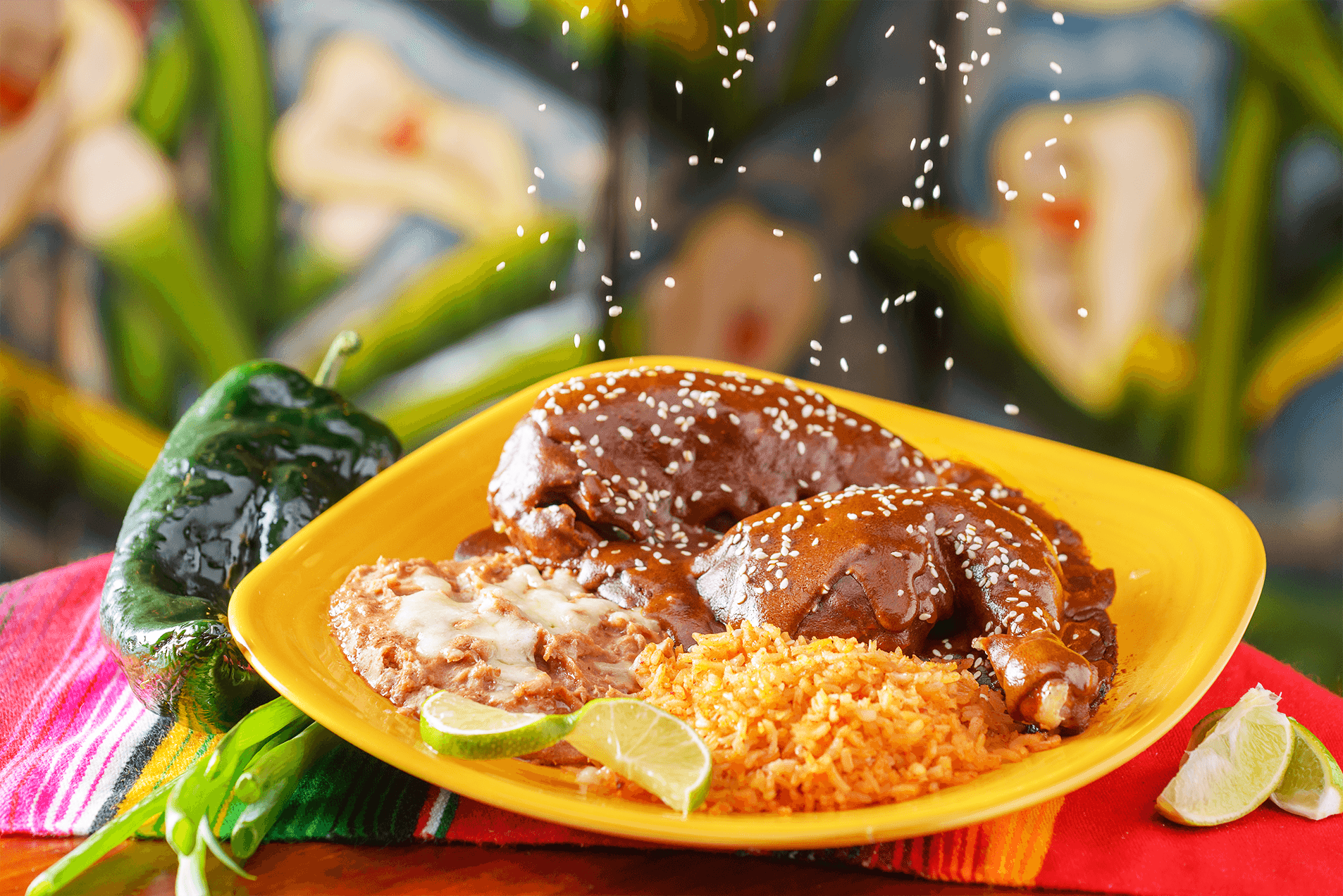 pollo en mole especial almendrado