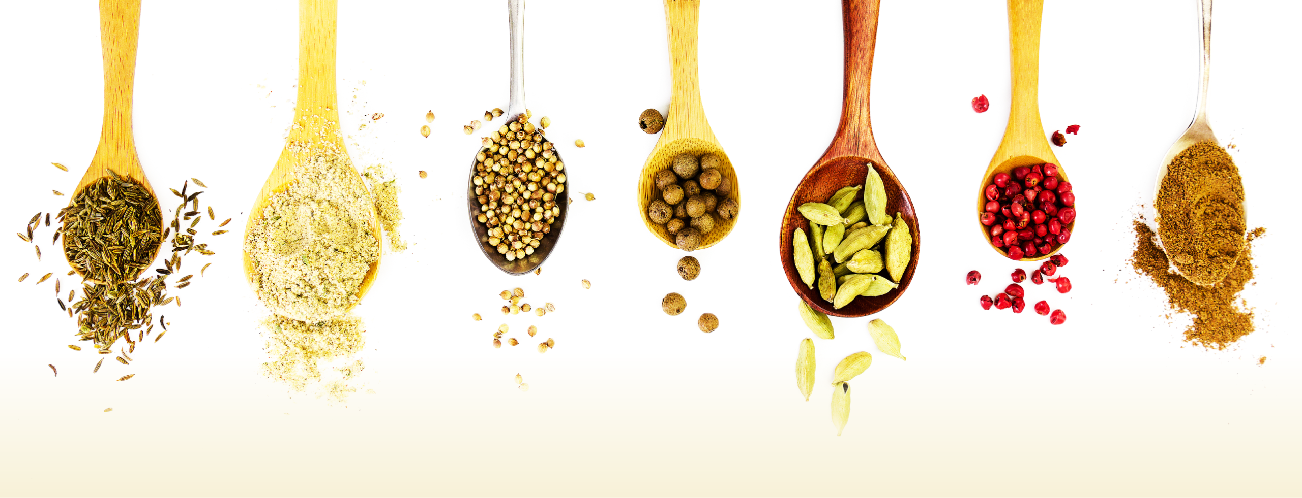 banner de cucharas con especias