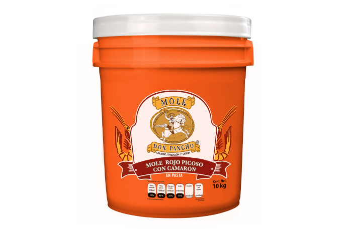 MOLE ROJO PICOSO CON CAMARON (10 KG) PASTA
